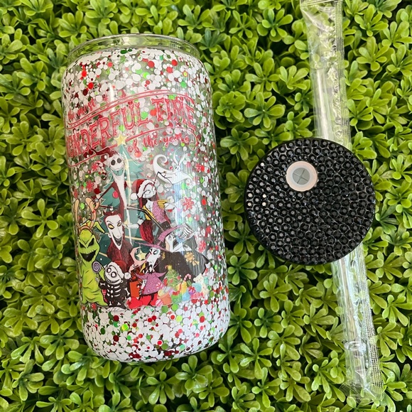 Jack Skellington Christmas glass can - Picture 1 of 2